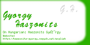 gyorgy haszonits business card